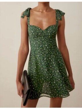 Reformation Niara Mini Dress in the Coriander Floral  Size: 4